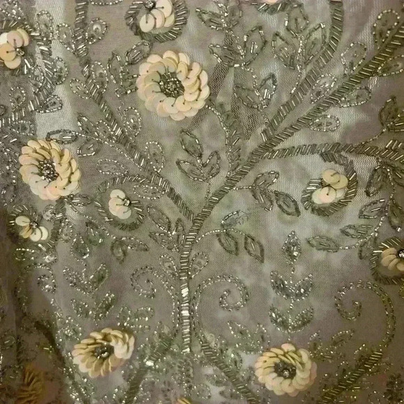 Moyna ~ intricate beaded formal sleeve jacket size M - Picture 16 of 16